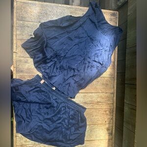 Lunya Navy Blue Pajama Set